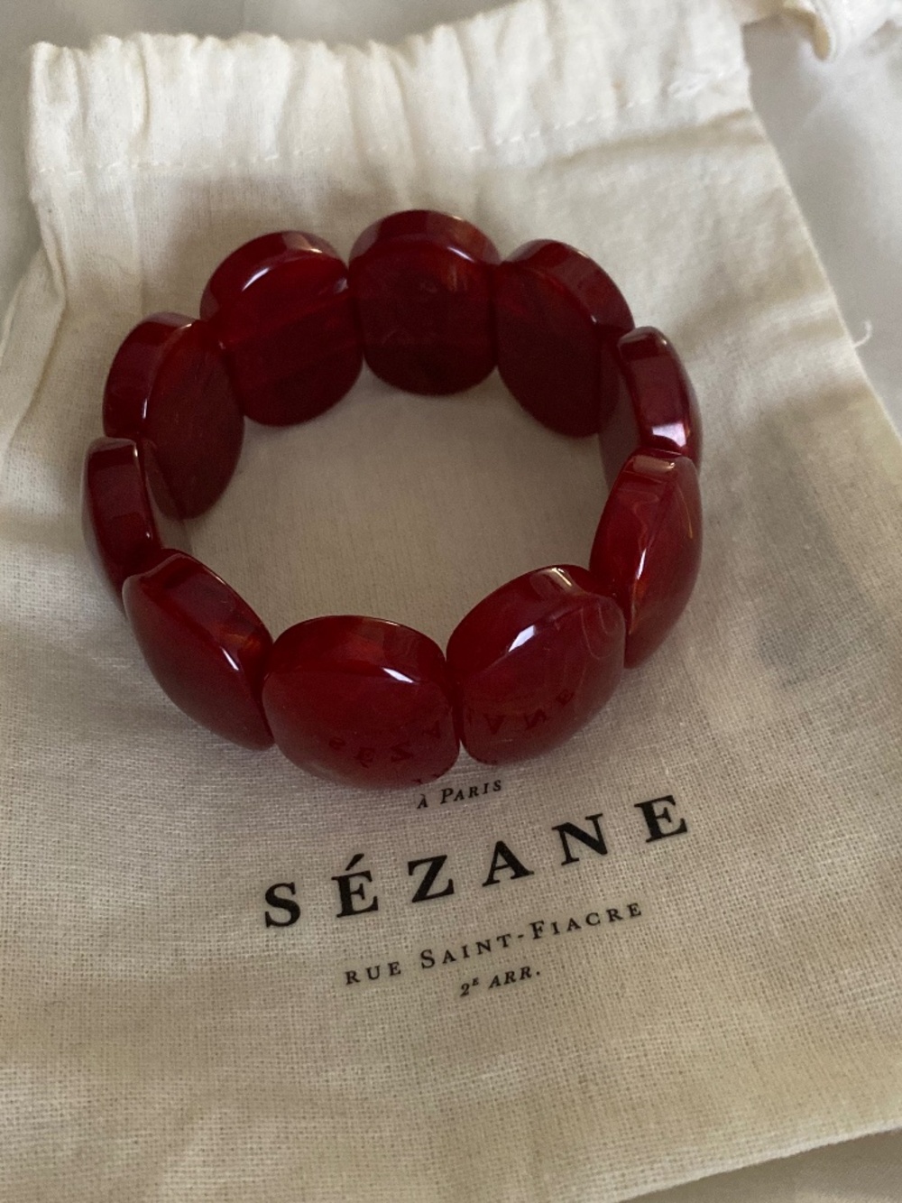Sezane Amandine Bracelet Carmine NWT
